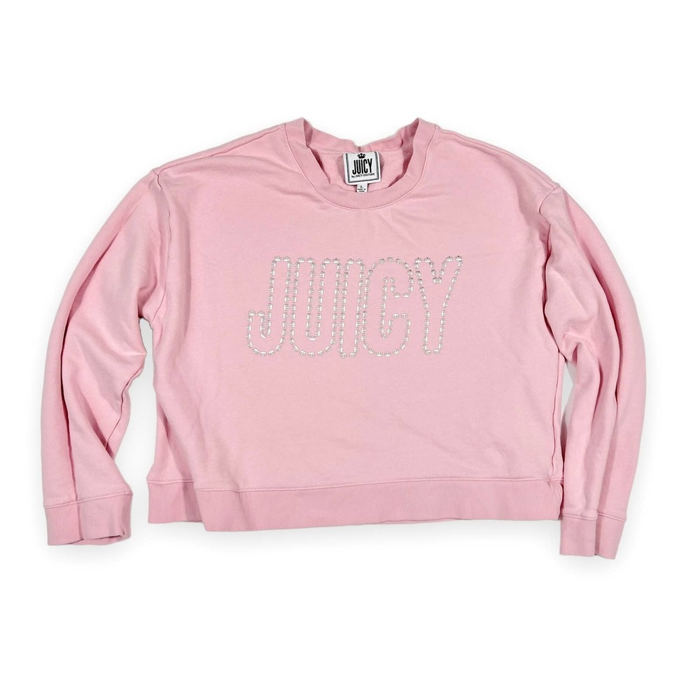 Juicy Couture Pink Cropped Crown Sweatshirt